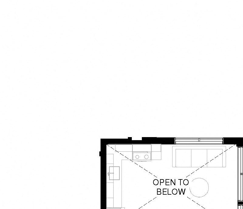 Loft Unit E Floor Plan Two Bedroom Two Bathroom Loft Unit E Floor Plan Two Bedroom Two Bathroom at The George, Michigan, 48104